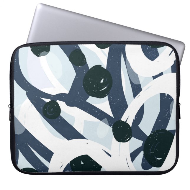 Abstrakt Art: Sömlös målning Illustration Laptop Fodral (Framsidan)
