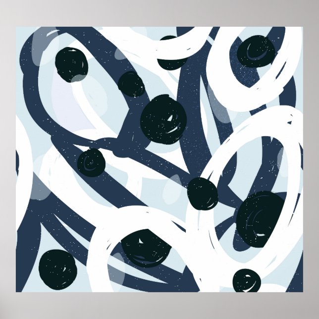 Abstrakt Art: Sömlös målning Illustration Poster (Framsidan)