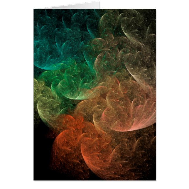 Abstrakt Art Space Bird Hälsningskort (Framsidan)