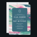 Abstrakt Art Star av David Anpassningsbar Pub Bat  Inbjudningar<br><div class="desc">Perfekt-kort för att tillkännage ett bat mitzvah, pub mitzvah eller annat judiskt firande! Hand gjorde abstrakt konst åt dig på framsidan och baksidan! FULLT ANPASSADE! Klicka på "Anpassa" ovan om du vill redigera texten. Klicka på "Redigera med verktyg" om du vill justera typsnitt, färg och placeringar och ta bort baksidans...</div>