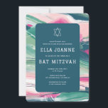Abstrakt Art Star av David Anpassningsbar Pub Bat  Inbjudningar<br><div class="desc">Perfekt-kort för att tillkännage ett bat mitzvah, pub mitzvah eller annat judiskt firande! Hand gjorde abstrakt konst åt dig på framsidan och baksidan! FULLT ANPASSADE! Klicka på "Anpassa" ovan om du vill redigera texten. Klicka på "Redigera med verktyg" om du vill justera typsnitt, färg och placeringar och ta bort baksidans...</div>