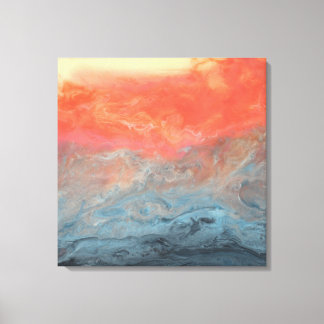 Abstrakt Art - "Stormy Sunset" Canvastryck
