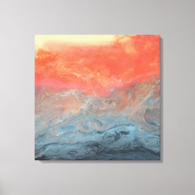 Abstrakt Art - "Stormy Sunset" Canvastryck (Framsida)