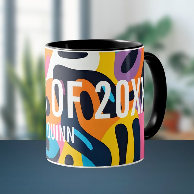 Abstrakt Art Student Studenten, klass 2025 Mugg (Abstract Art Student Graduation Class Of 2025 Mug
)