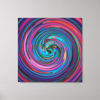 Abstrakt Art Swirl-färgad färgbakgrund #12 Canvastryck