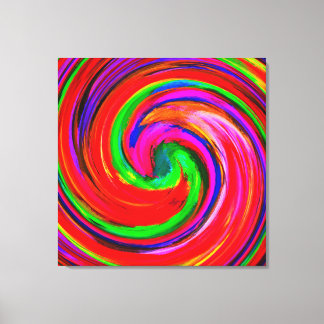 Abstrakt Art Swirl-färgad färgbakgrund #20 Canvastryck