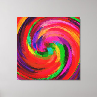Abstrakt Art Swirl - färgbakgrund för färgnyans Canvastryck