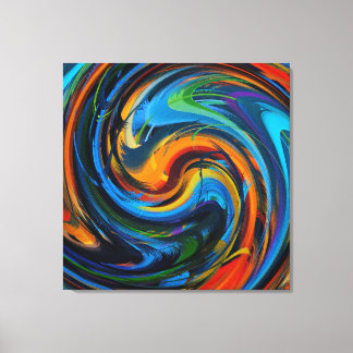 Abstrakt Art Swirl färglös färgbakgrund #2 Canvastryck