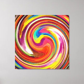 Abstrakt Art Swirl färglös färgbakgrund #4 Canvastryck