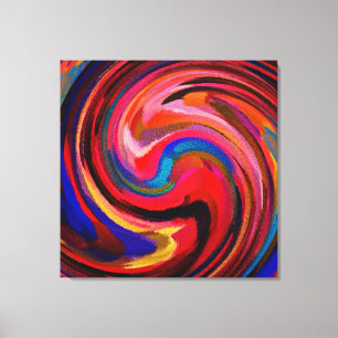 Abstrakt Art Swirl färglös färgbakgrund #5 Canvastryck