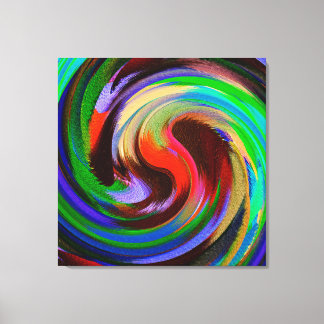 Abstrakt Art Swirl färglös färgbakgrund #6 Canvastryck