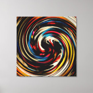 Abstrakt Art Swirl färgstark färgbakgrund #8 Canvastryck