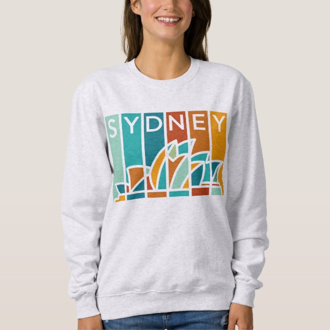 Abstrakt Art Sydney Opera House Australien T Shirt (Framsida)