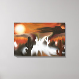 Abstrakt Art Sydvästbrand och is Canvastryck