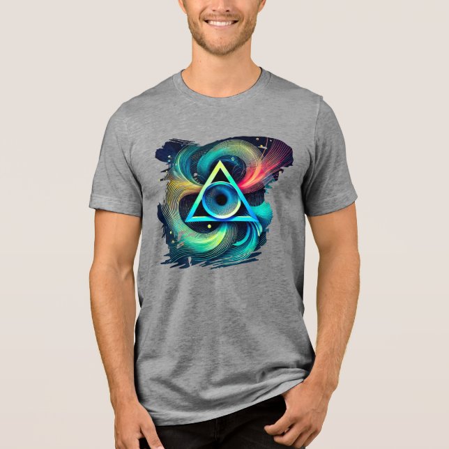 Abstrakt Art T-Shirt - Neon Pulse (Framsida)