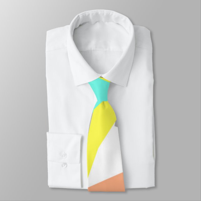 Abstrakt Art Tie för positiv Vibes Pastel Färg Slips (Bunden)