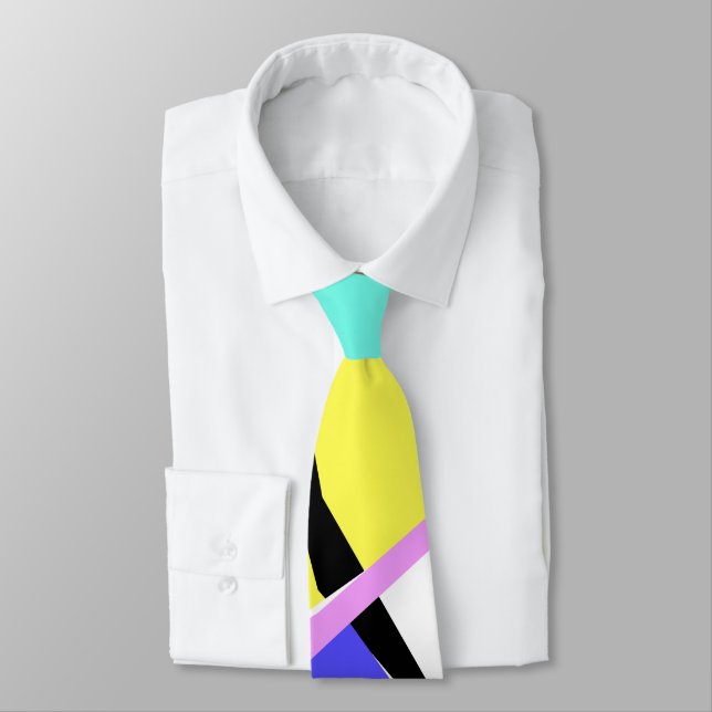 Abstrakt Art Tie för positiv Vibes Pastel Färg Slips (Bunden)