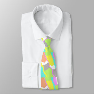 Abstrakt Art Tie för positiv Vibes Pastel Färg Slips