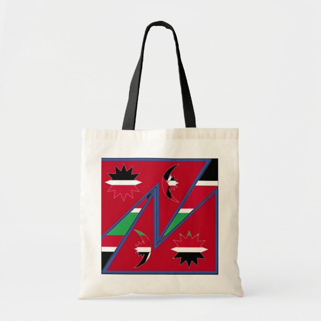 Abstrakt Art Tote Bag Tygkasse (Framsidan)