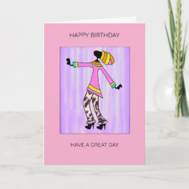 Abstrakt Art, Trendig och Elegant Flickans födelse Kort