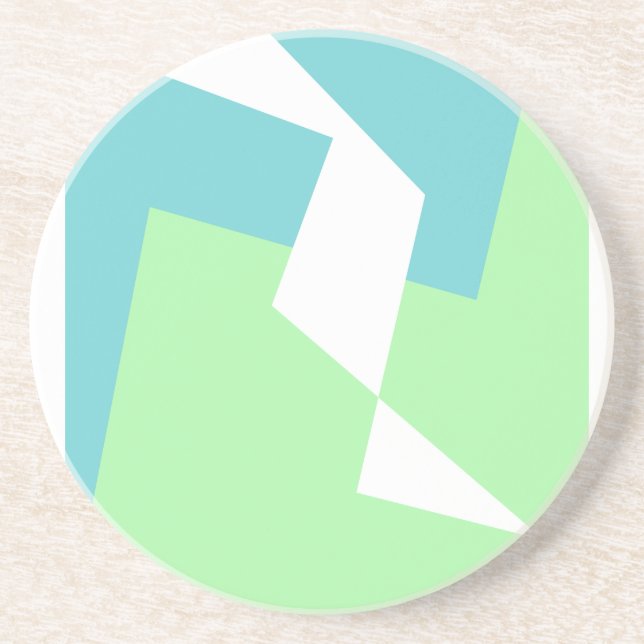 Abstrakt Art Turcos Blue Grönt Underlägg (Framsidan)