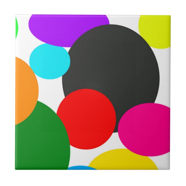 Abstrakt Art Turcos Grönt Blue White Kakelplatta (Framsidan)