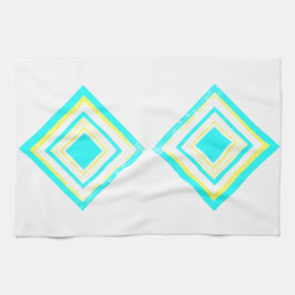 Abstrakt Art Turcos Grönt Blue White Kökshandduk