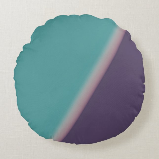Abstrakt Art Turcos Lila Rund Kudde (Framsidan)