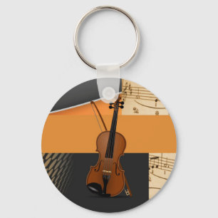 Abstrakt art violin-design nyckelring
