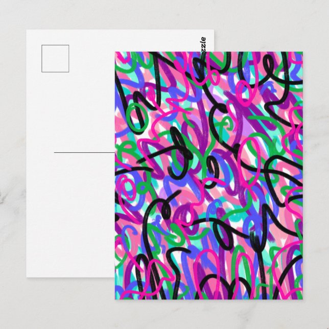 Abstrakt Art Vykort (Fram/baksida)