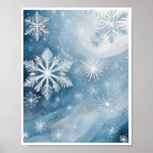 Abstrakt Art Wall Poster Winter Wonderland Kid
