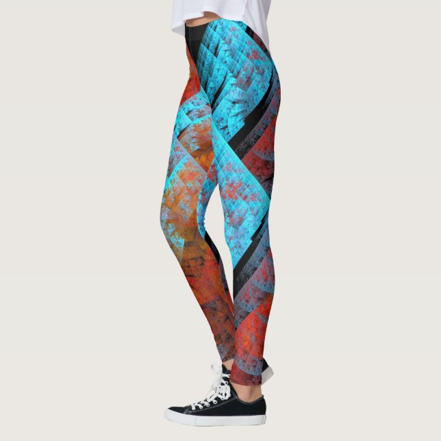 Abstrakt Artikel 169 Lagar Leggings (Vänster)