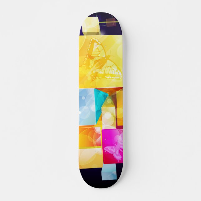 Abstrakt Artikel 21 Skateboard Bräda 20 Cm (Framsida)