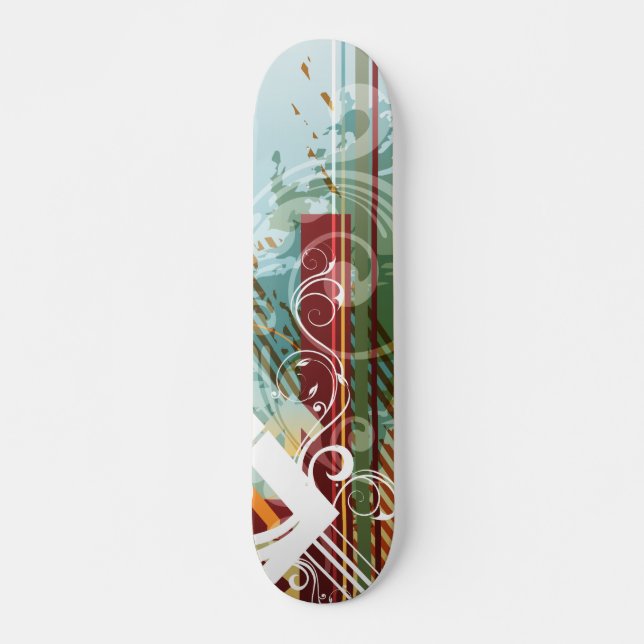 Abstrakt Artikel 28 Skateboard Bräda 20 Cm (Framsida)