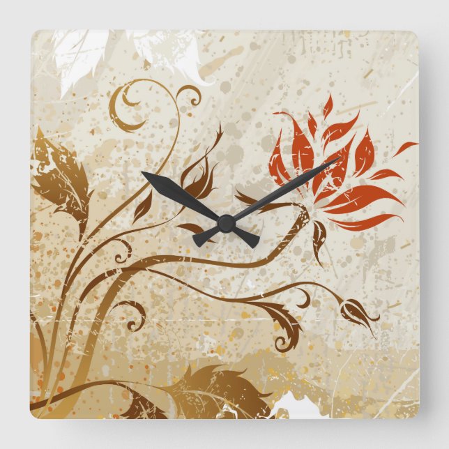 Abstrakt artikel 50 fyrkantig klocka (Framsida)