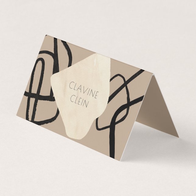 Abstrakt Artist Atelier Artisan Kreativ Bi Fold Visitkort (Framsida)