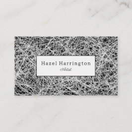 Abstrakt Artistic Affärskort Black White Visitkort