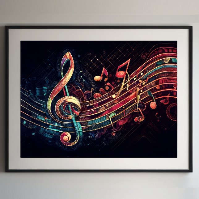 Abstrakt Artistic Music Themme II Poster (Skapare uppladdad)