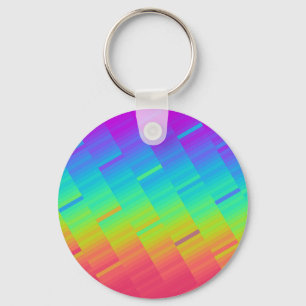 Abstrakt Artistic Rainbow art Rand mönster Nyckelring