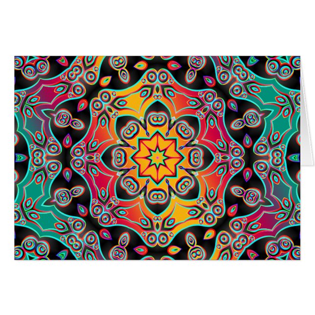Abstrakt ARTs - Kalejdoskop 16 Hälsningskort (Framsidan Horizontal)