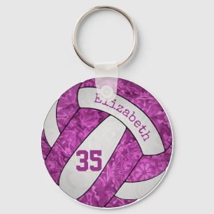 abstrakt Artsy magenta rosa anpassningsbar volleyb Nyckelring