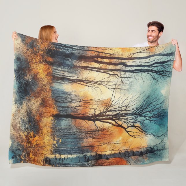 Abstrakt Artwork 8 - Fleecefilt (På plats)