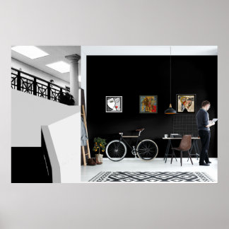 Abstrakt Artwork by Leslie Sigal Javorek Poster