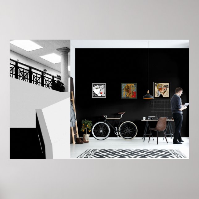 Abstrakt Artwork by Leslie Sigal Javorek Poster (Framsidan)