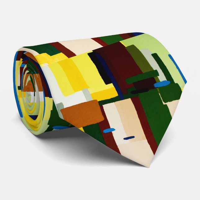 Abstrakt Artwork Necktie Slips (Rullad)