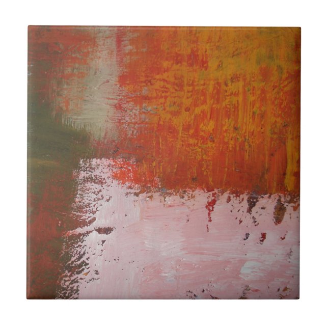 Abstrakt Artwork Painting Modern Art Kakelplatta (Framsidan)