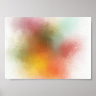 Abstrakt Artwork Red Gult Blue Grönt Lila Rosa Poster