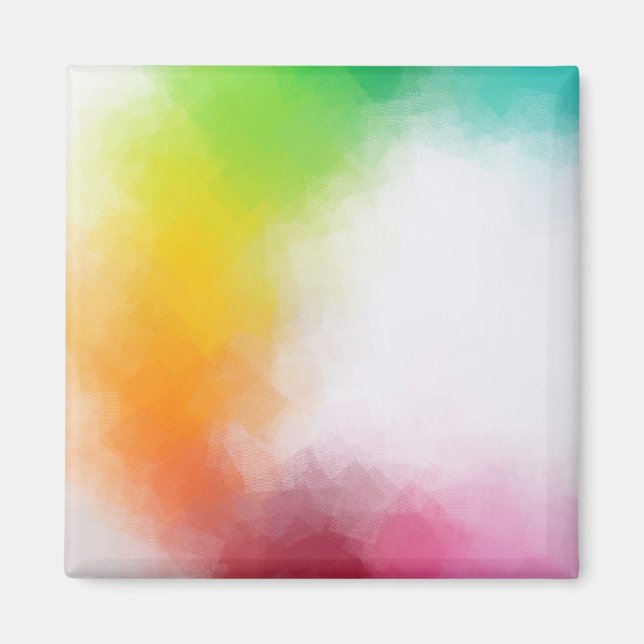 Abstrakt Artwork Trendig Modern Elegant färgstark Magnet (Framsidan)