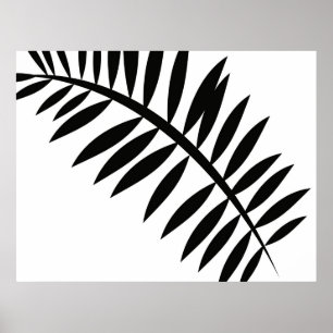 Abstrakt Asiatiska Löv 2 Poster