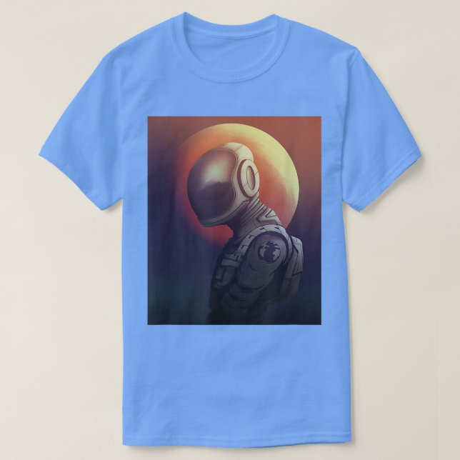 Abstrakt Astronaut med Mars Background Manar Kvinn T Shirt (Design framsida)